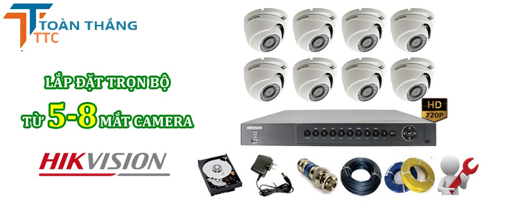 Bộ 8 Mắt Camera HIKVISION 2.0mp